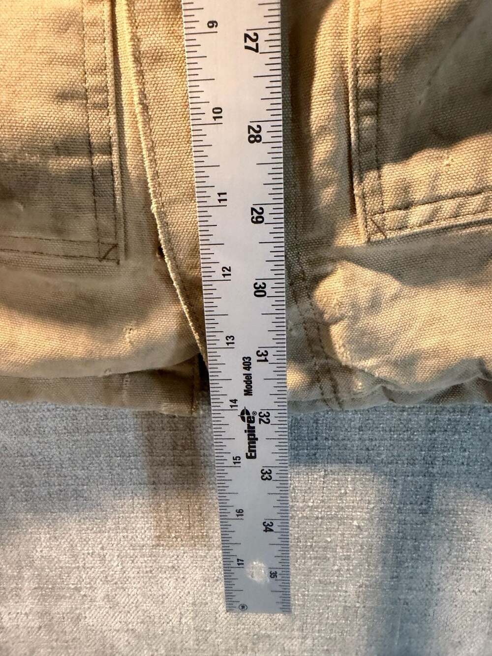 Vintage Carhartt Duck Canvas Quilt-Lined Chore Coat with Corduroy Collar - Picture 10 of 15